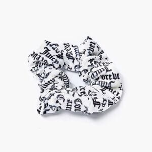 Juicy Couture Velour Black & White Scrunchi